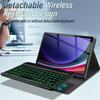 Samsung S10FE Tablet Protective Leather Case with Backlit Keyboard and Round Keycaps for A9+/A11Plus/S10Lite.
