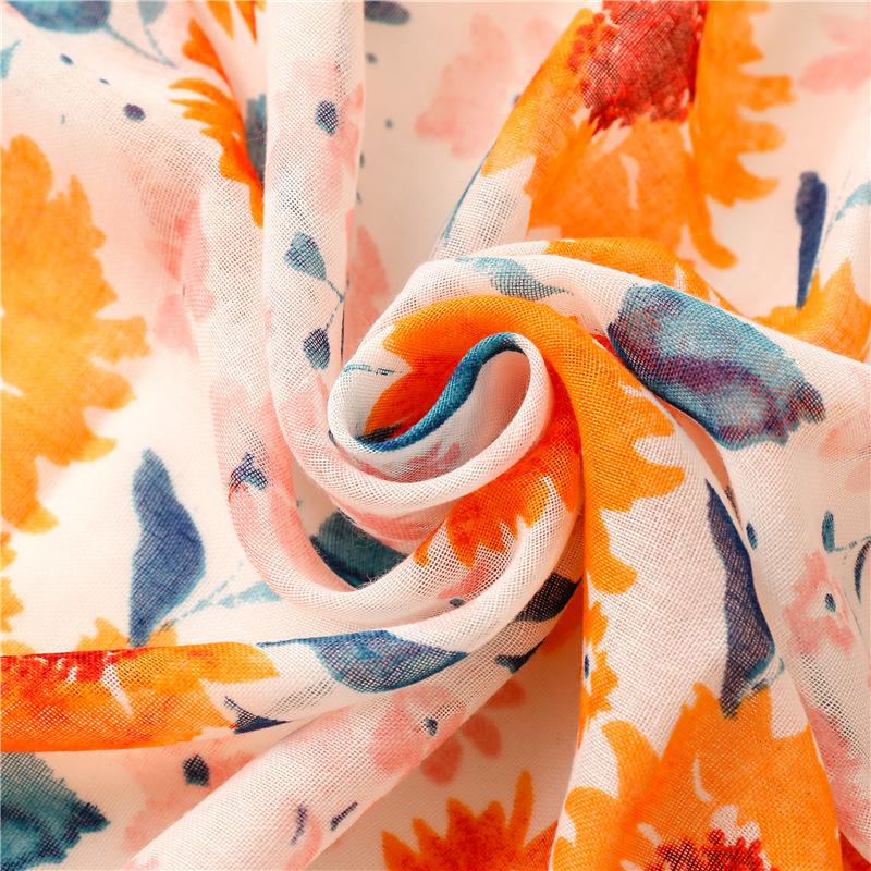 Women Spain Fashion Viscose Scarf Lovely Sunflower Tassel Shawl Wrap Neck Pashmina Stole Winter Foulard Bufandas Muslim Hijab