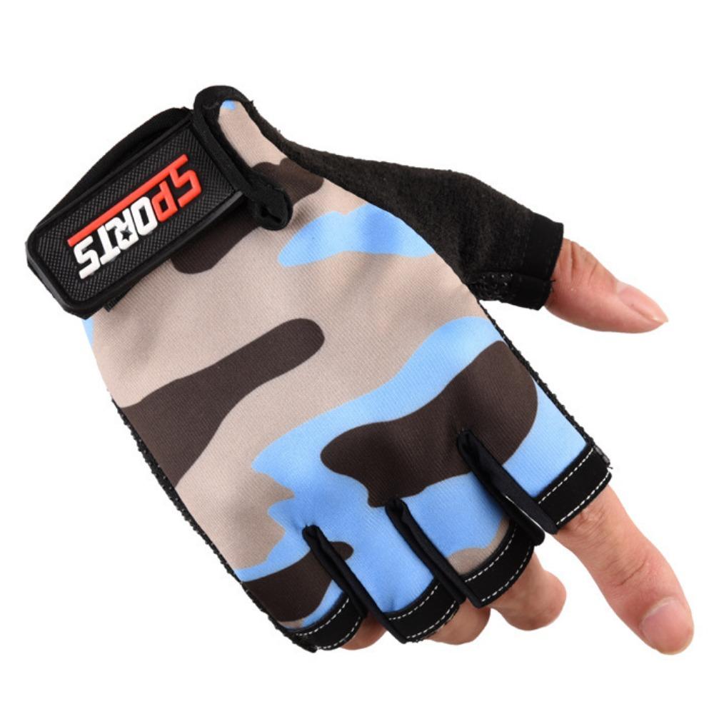 Cycling Half-finger Gloves Summer Sun Protection Men's Bicycle Fishing Gloves Outdoor Cycling Camouflage Non-slip Gloves