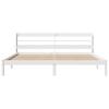 Solid Wood Bed without Mattress White 200x200 cm Pine Wood