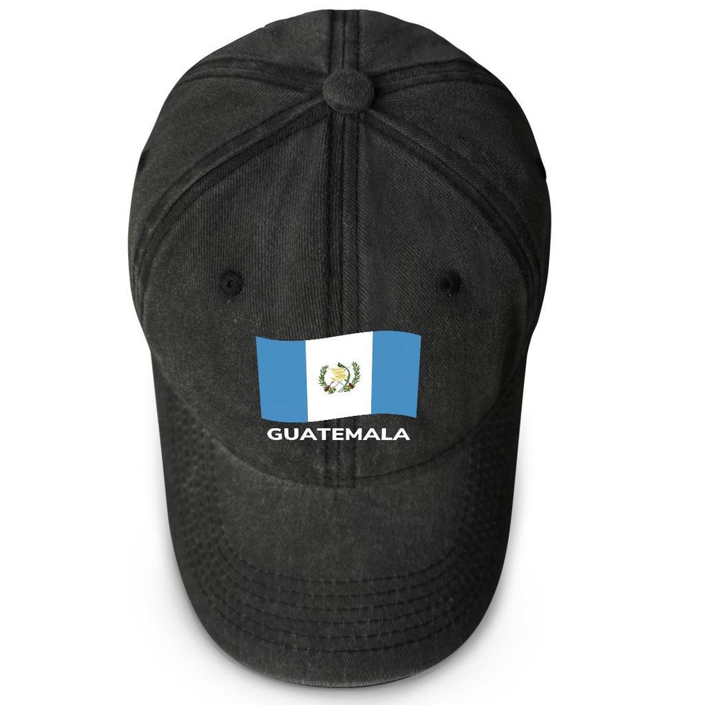 Guatemala Flag Waves Print Snapback Baseball Hat, Patriotic Trucker Hat Stylish Adjustable Buckle Simple Curved Brim Adjustable Sun Hat