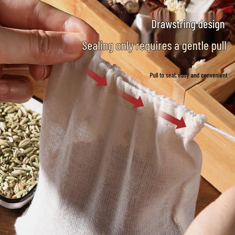 Återanvändbara muslinpåsar för sovsilning