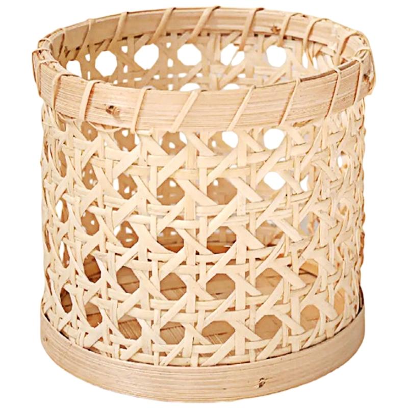 

Practical Desk Organizer Cylindrical Bamboos Craft Handmade For Home Office School Multipurpose Storage Container 1