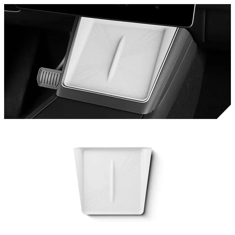 For Tesla Model Y 2025 Juniper Wireless Charge Pad Center Console Organizer Charge Station Mats Silicone Protector Anti-skid Pad