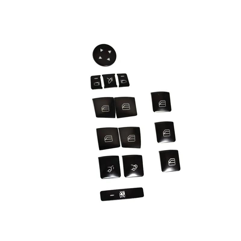 Car Sticker Door Armrest Window Glass Lift Buttons Cover Sequ Decoration For Mercedes Benz A B C E G Class GLA GLE GLS GLK ML