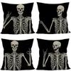 Halloween Pillowcase Pumpkin Skull Funny Ghost Cushion Cover Sofa Living Room Decoration Pillow