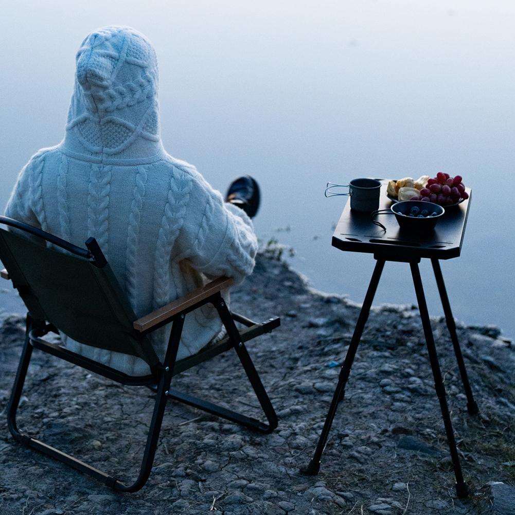 Folding Camping Table Adjustable Height Side Table Aluminium Alloy Tactical Table for Outdoor Indoor Picnic BBQ Hiking