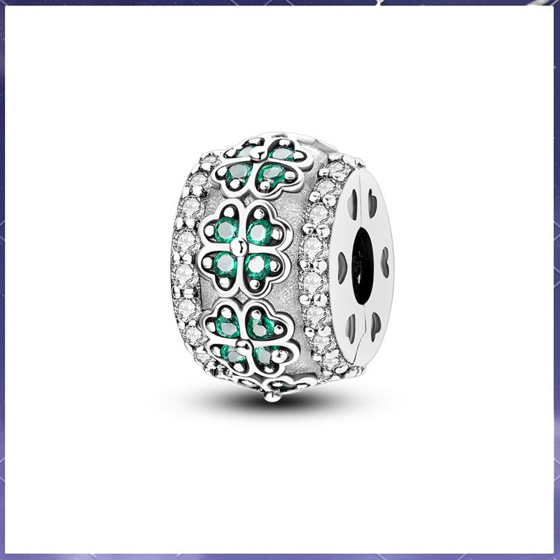 Copper Lucky Clover Fixed Clip Necklace Matching Bracelet Original Jewelry Diy