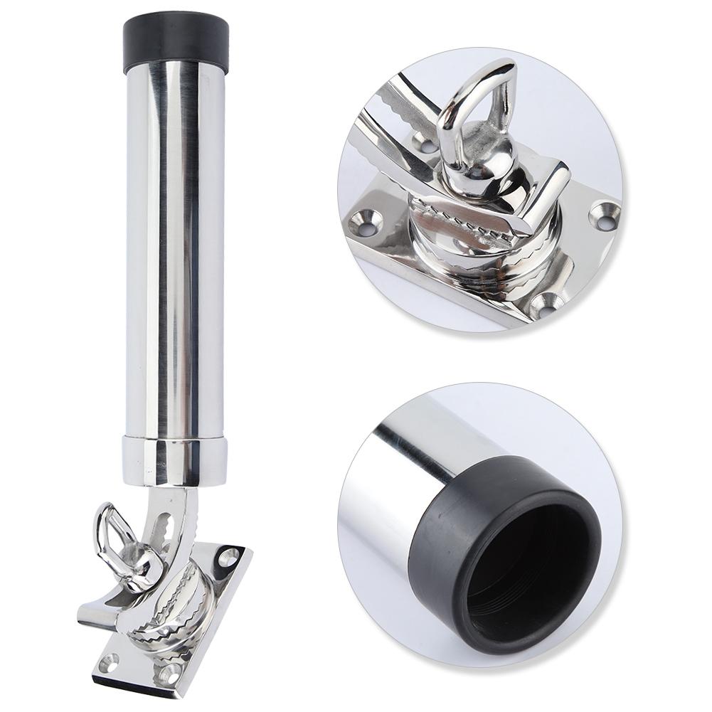 Stainless Steel 360 Degrees Rotation Marine Boat Fishing Rod Holder Rack Support Accessory