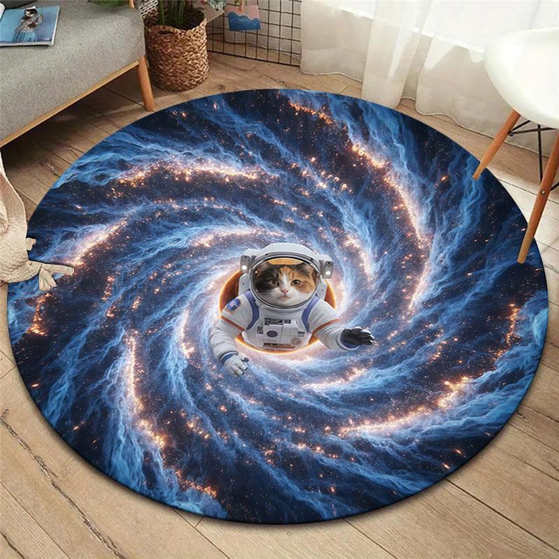 Black hole Round Area Rug,Carpet Rug for Living Room Bedroom Sofa Playroom Decor,Non slip Floor Mat