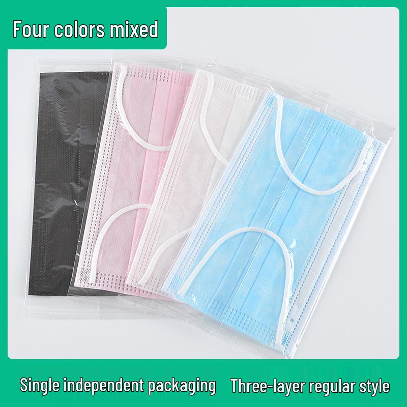 Ultra-dünne atmungsaktive Einwegmasken: Ein- oder dreilagig, Unisex, Einzeln verpackt, Erhältlich in Weiß oder Schwarz