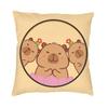 Custom Cute Capybara Cushion Cover Sofa Home Decor Square Throw Pillow Case 40X40Cm