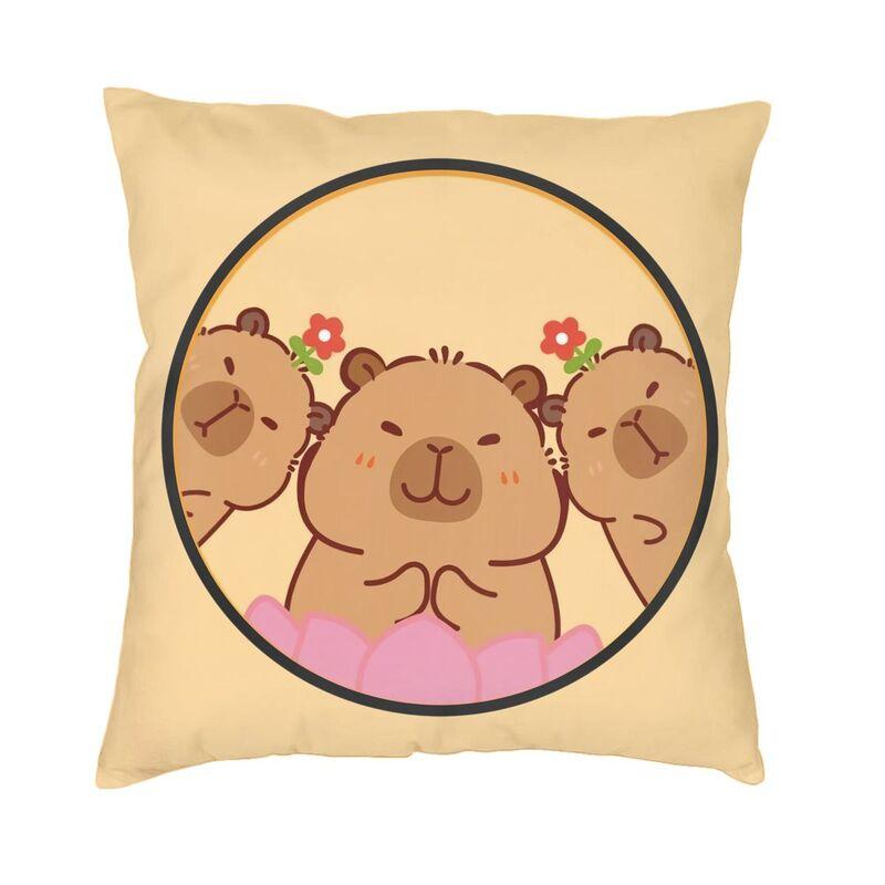Custom Cute Capybara Cushion Cover Sofa Home Decor Square Throw Pillow Case 40X40Cm