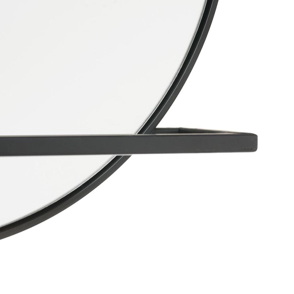 Wall Mirror 90 X 10 X 50 Cm Glass Black Metal