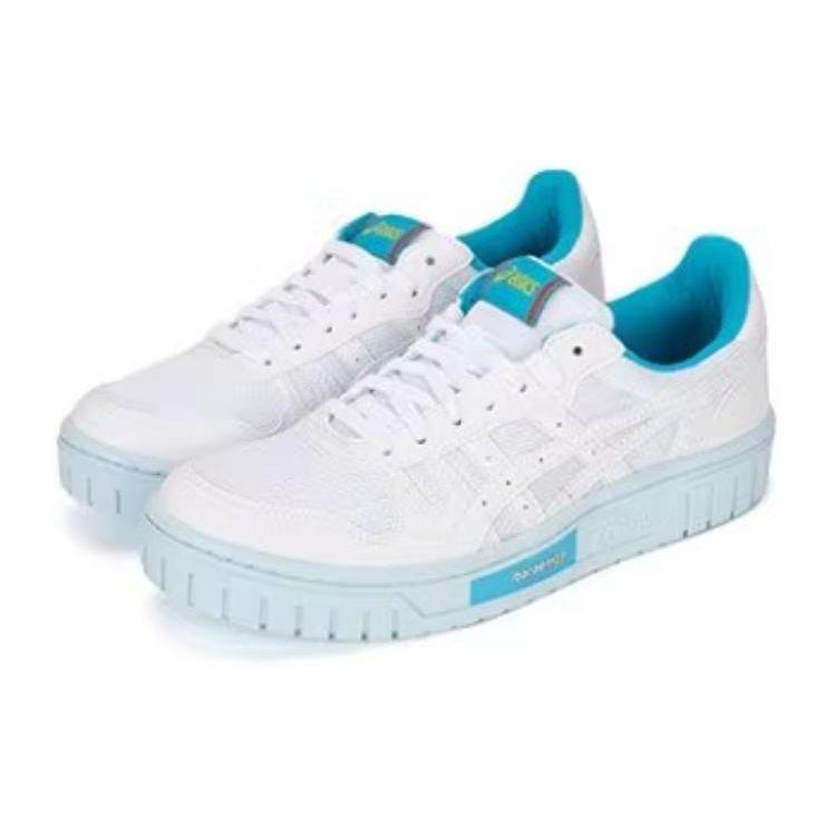 Asics Court Mz Syntetická kůže Tlumení nárazů Odolné Nízké tenisky Unisex tenisky Bílá Modrá 1203A353-100