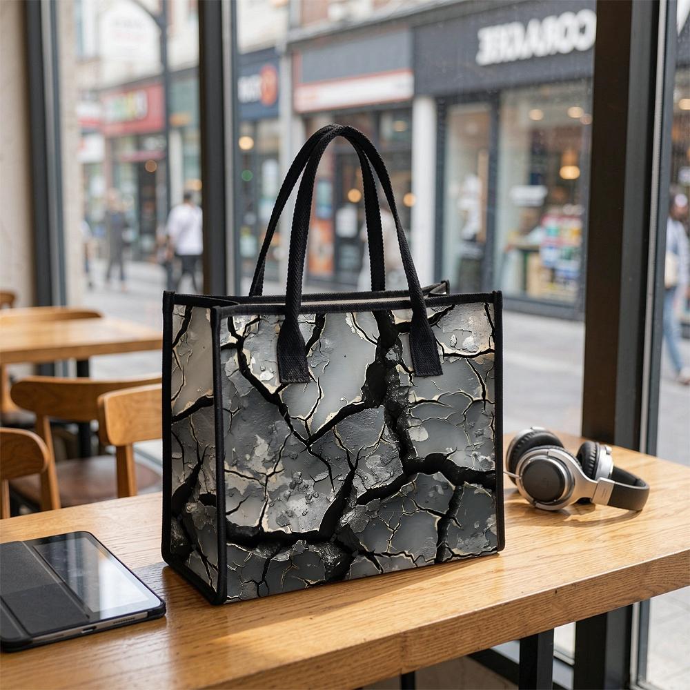 Cracked Pattern Tote Bag Fashion Large Capacity Casual Handbag