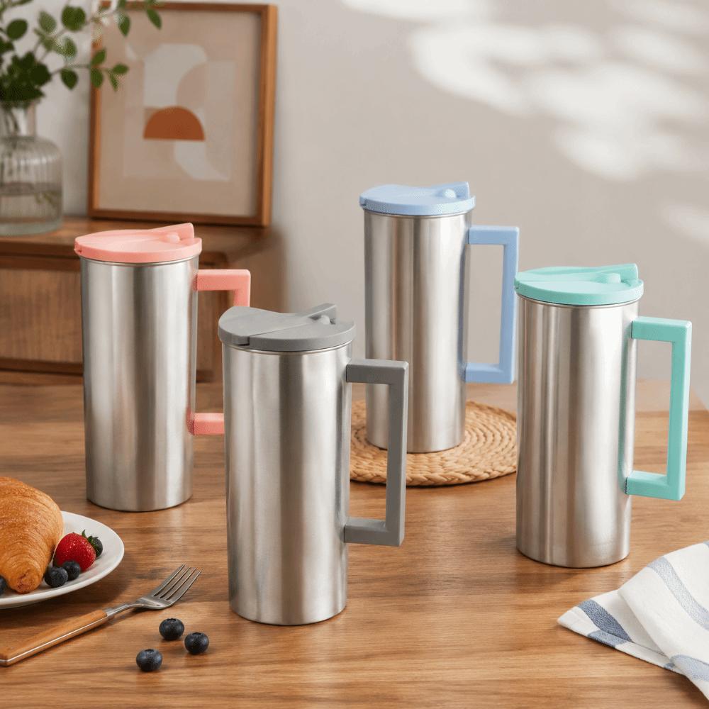 1800ml Kettle Double Wall Insulation Layer Beverage Pot  Office Drinking Supply