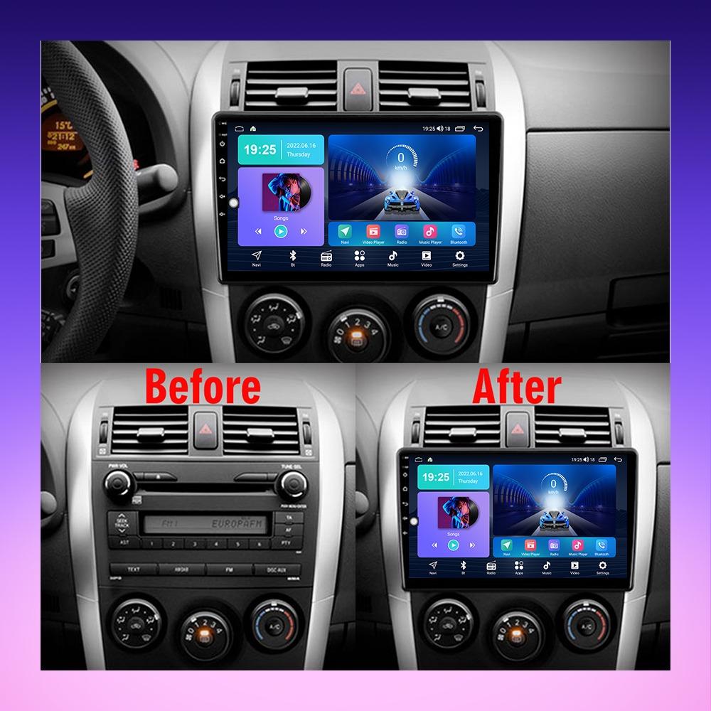 Autorádio s 2 DIN Android pro Toyota Auris 1 E150 Blade 2006-2012 Multimediální přehrávač Hlavní jednotka Stereo GPS Navigace WIFI 1+16GB