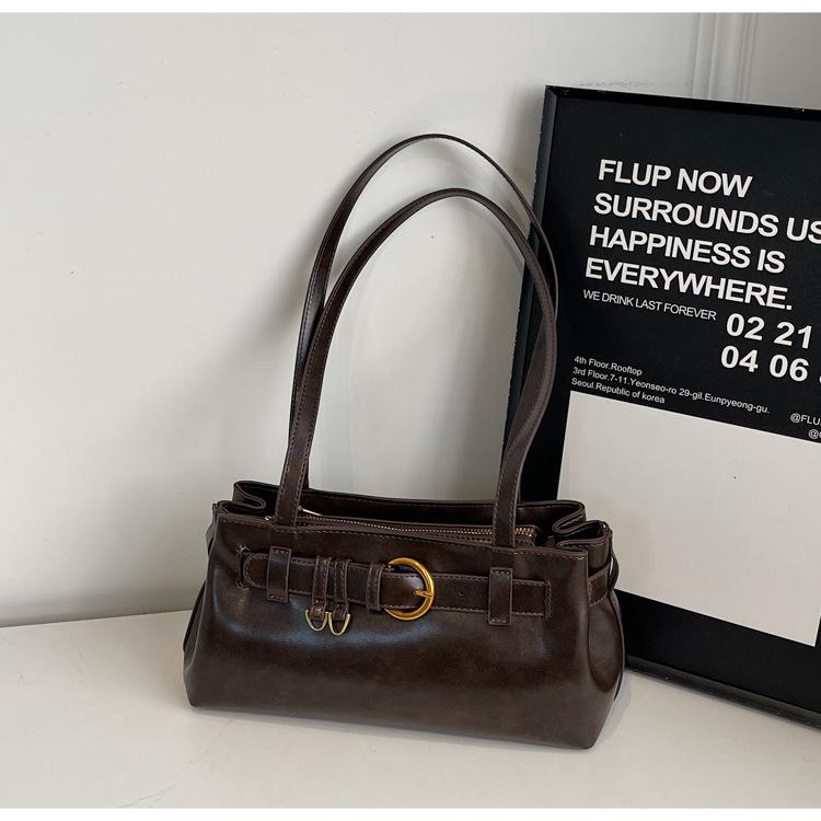 

Корейский нишевый дизайн 2025 новая мода простая повседневная сумка через плечо большая вместимость высокая ценность сумочка для поездок на работу