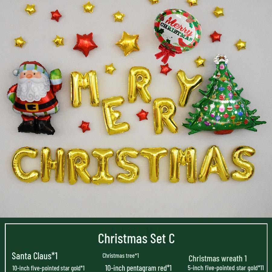 Christmas Letter Balloons for Storefronts, Kindergartens, Parties & Event Decorations