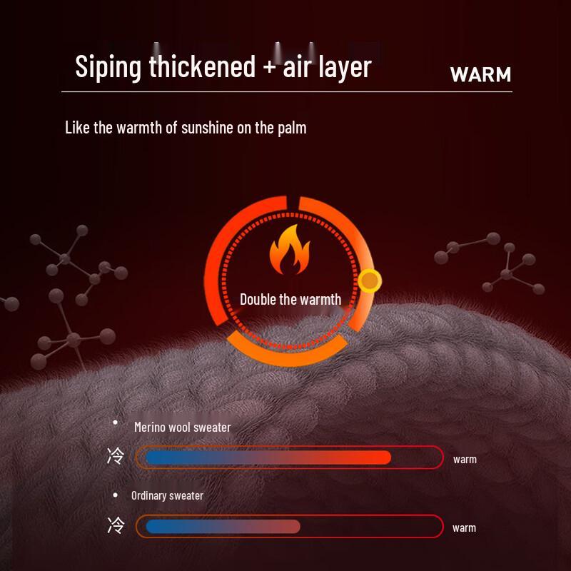 Antonio Men's Machine Washable 100% Worsted Wool Round Neck Sweater