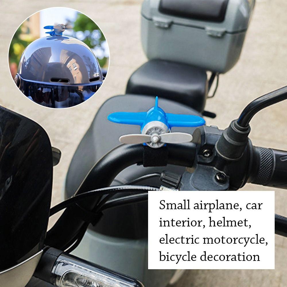 

Small Airplane Bike Electric Ornaments Aircraft Helmet Car Decoration Riding Bicycle Accessories