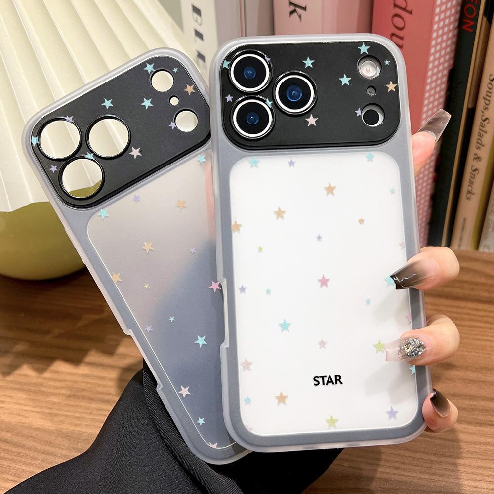 Simple color little stars for iPhone17ProMax 2-in-1 mobile phone case Apple 16 niche 15 factory