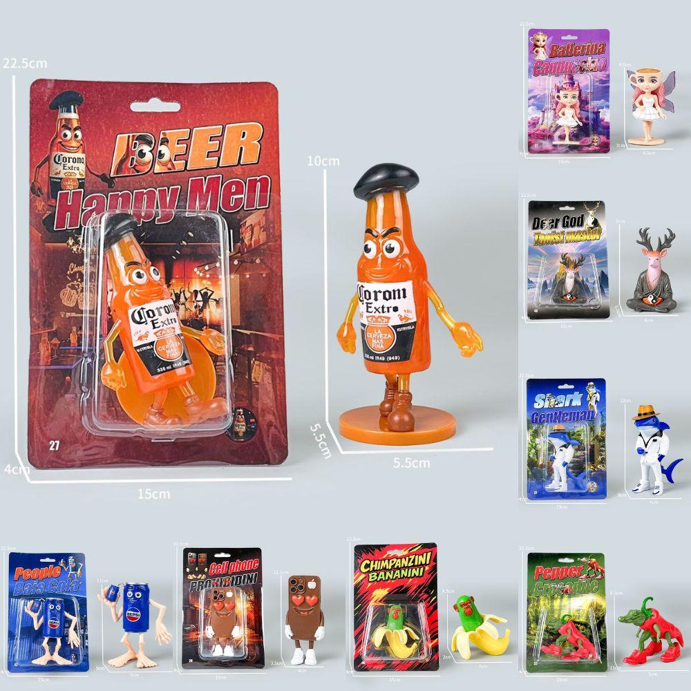 NEW Italian Brainrot Anime Action Figure Set Tung Tung Sahur Tralalero Tralala Bombardino Crocodilo Figures Model Toy Gifts