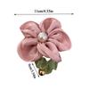 Elegantes Perlen Strass Blume Haarband Organza Stretch Scrunchies Für Frauen Mädchen Haarschmuck Kopfschmuck Pferdeschwanzhalter