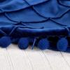 30X50Cm 45X45Cm PomPoms Velvet Throw Pillow Cases For Farmhouse Home Decor Cozy Soft Blue Cushion Covers Couch Pillowcase