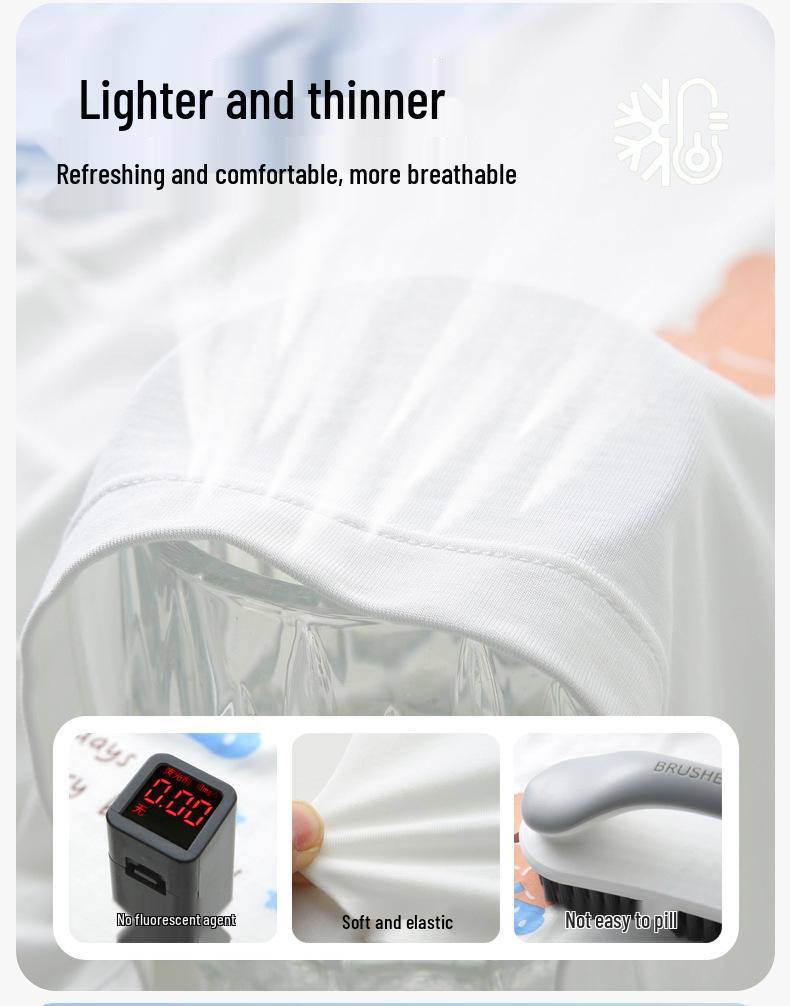 Lanjing Modal Boys' Summer Pajama Set - Lightweight Short Sleeve and Seven-Point Pants for Air-Conditioned Comfort