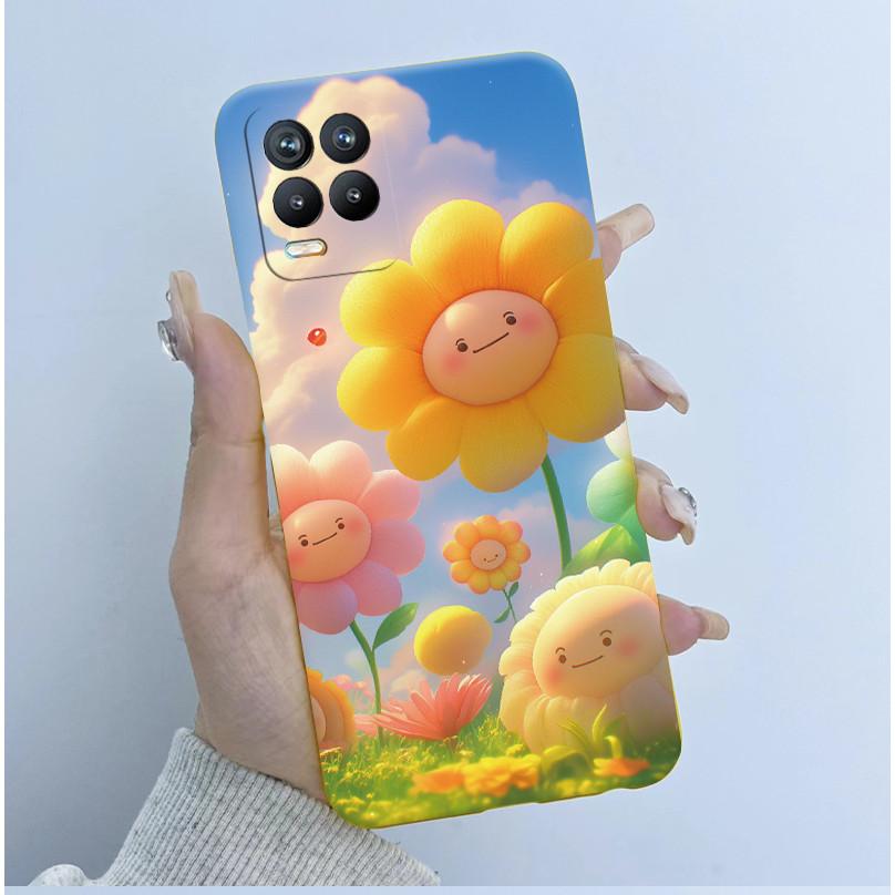 For Realme 8 Pro Case RMX3085 Soft TPU Silicone Cover Cute Cartoon Panda Phone Case For Oppo Realme8 4G 5G RMX3081 RMX3241 Funda