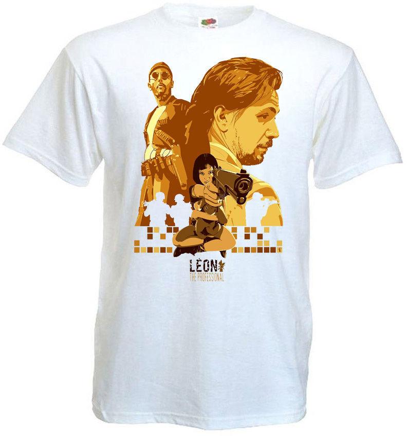 Leon The Professional V10 T-shirt White Movie Poster All Sizes S5XL