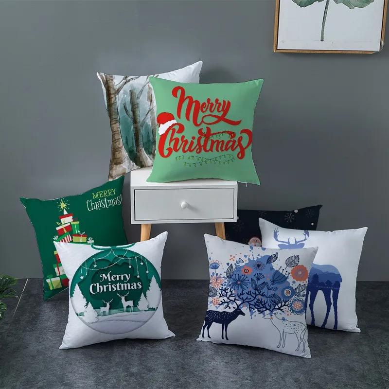 Christmas Tree Pattern Fashion Pillow Office Seat Cushion Cover Christmas Cover Luxury Home Decor