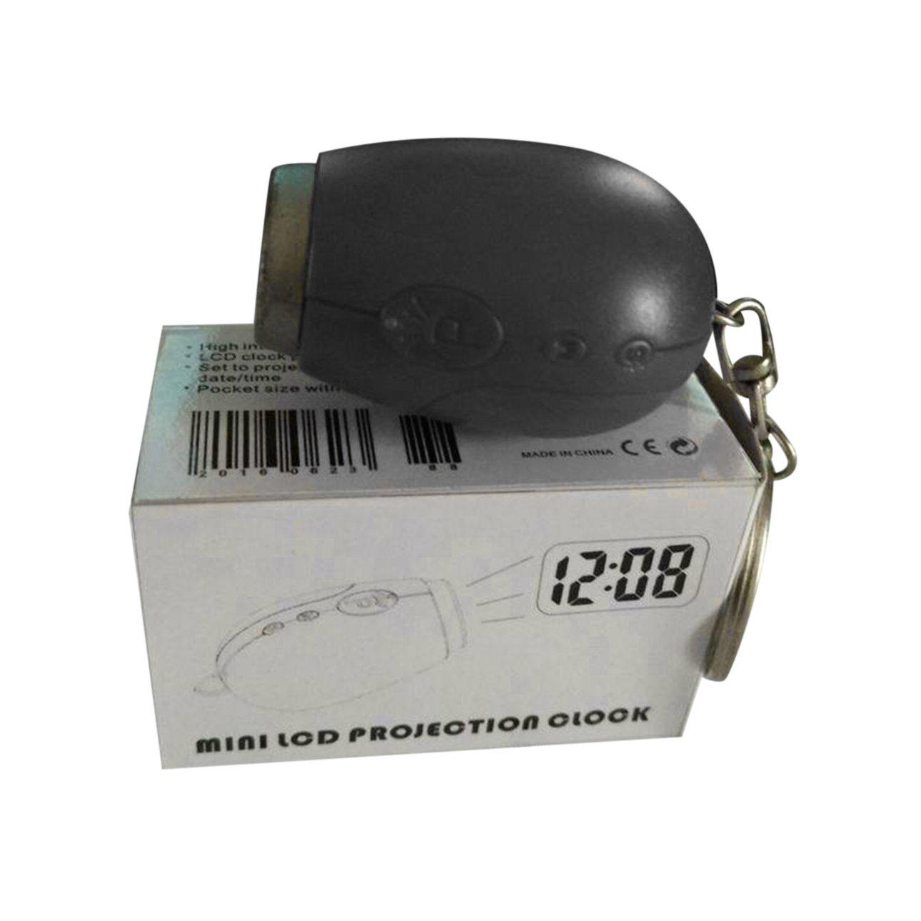 

Мини-цифровые проекционные часы, светодиодные портативные часы с проекцией времени, цифровые часы, ночник чёрный