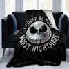 1pc Jack Skellington Printing Flannel Blanket Ideal for Travel Sofa Beds and Home Decor Ideal Birthday or Holiday Gift Available for All Sea