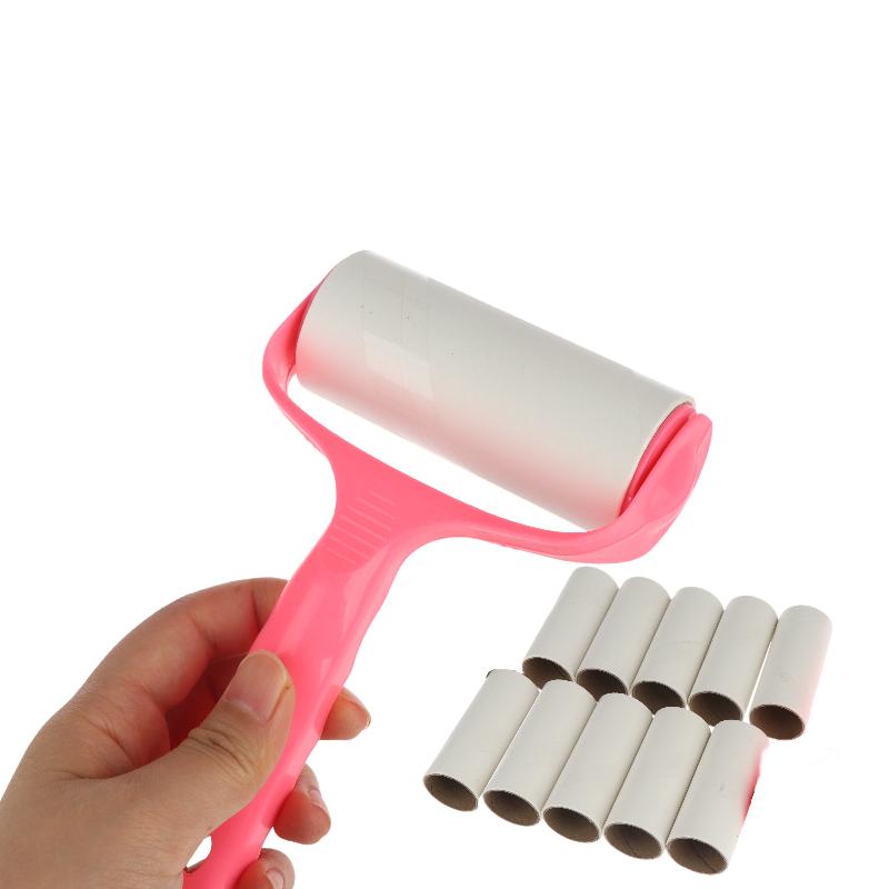 1 Set Sticky Pet Hair Remover With Refills Lint Remover Roller For Clothes Furniture Carpet Cleaning Handheld Tissue Roll Brush