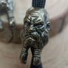 1pcs Antique Copper Long Bearded Old Man Keychain Pendant Backpack Charms Classical Brass Vintage Crafts Home Decor Accessories
