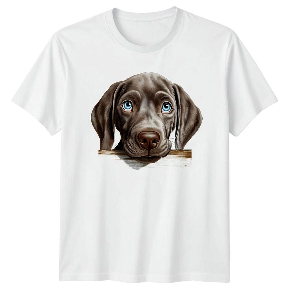 Cute Weimaraner Dog Breed Puppy Graphic Pet Portrait TShirt S