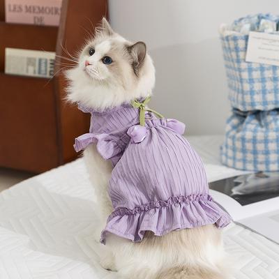 New Princess Style Dog Clothes Spring and Summer Breathable Tulip Teddy Than Bear Pet Skirt Cat Clothes