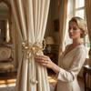 Luxury Curtain Tiebacks Gold Curtain Holdbacks Stylish Curtains Tie Rope  Homestay