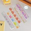 Trendy Ins Ruler Transparent Aesthetic Stationery Scale Creative Kawaii Study Desk Accessory Ruler Back To School Gift