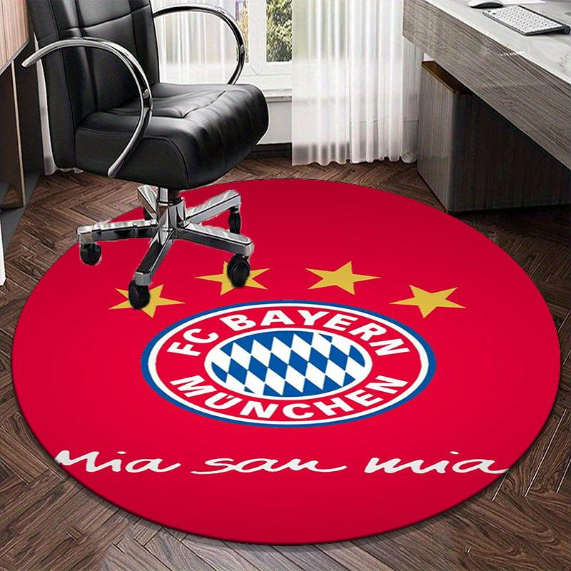 1PC round rug Munich FC Crest Printed Round Area Rug ,Rug For Home Office, Round Chair Rug, Decorative Carpet Fan gifts Christmas gift
