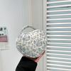 Süßes Design Handliche Kosmetiktasche Stepp Baumwolle Blumenmuster Toilettenartikelbeutel Große Kapazität Reißverschluss Make-up-Tasche Handtasche Aufbewahrung