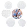 HASTHIP® 5Pcs DIY Nail Charms Resin Mold 3D Nail Art Mold Silicone Resin Mold Decorative Floral Nail Charm Silicone Mold for Resin DIY Nail Art Cha