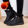 Female Waterproof Cotton Shoes Winter Women's New Warm Fur Boots Large Size Side Zipper Thick Bottom Anti Slip Snow Boots