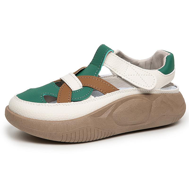 Mode Damen Sandalen Mode Lässige Sportsandalen Sommer Aushöhlungsdesign Sandale Keilabsatz Plateau Sandalen für Damen Baotou Römerschuhe