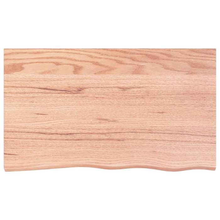 VidaXL Wall Shelf Light Brown 100x60x4cm Solid Oak Wood Treated 363690