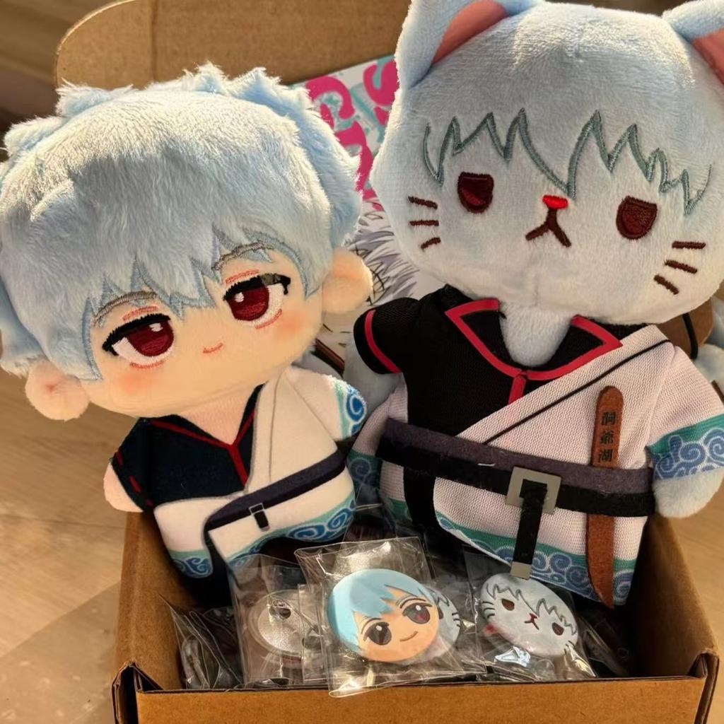 Gintama Kagura Orange Twin Bun Plush Cozy Toy Cute Doll Red Traditional Outfit Purple Tassel Decor Compact Mini Size For Teen