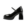 High Heels Women's New Temperament Inner Height Increase Waterproof Table Thick Heel Mary Jane Shoes One-word Buckle Strap Single Shoes
